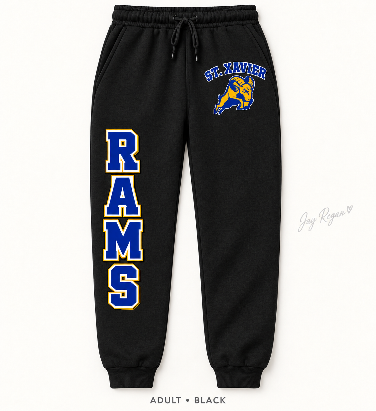 RAMS Varsity Leg Sweatpants — Adult Black