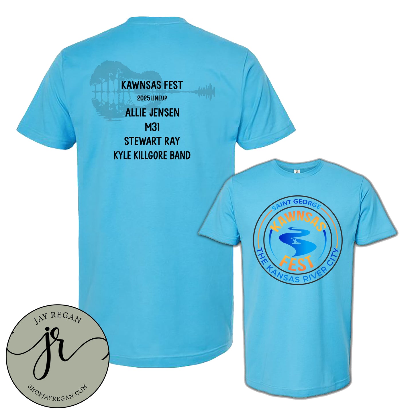 Kawnsas Fest 2025 - Aqua Blue Tee