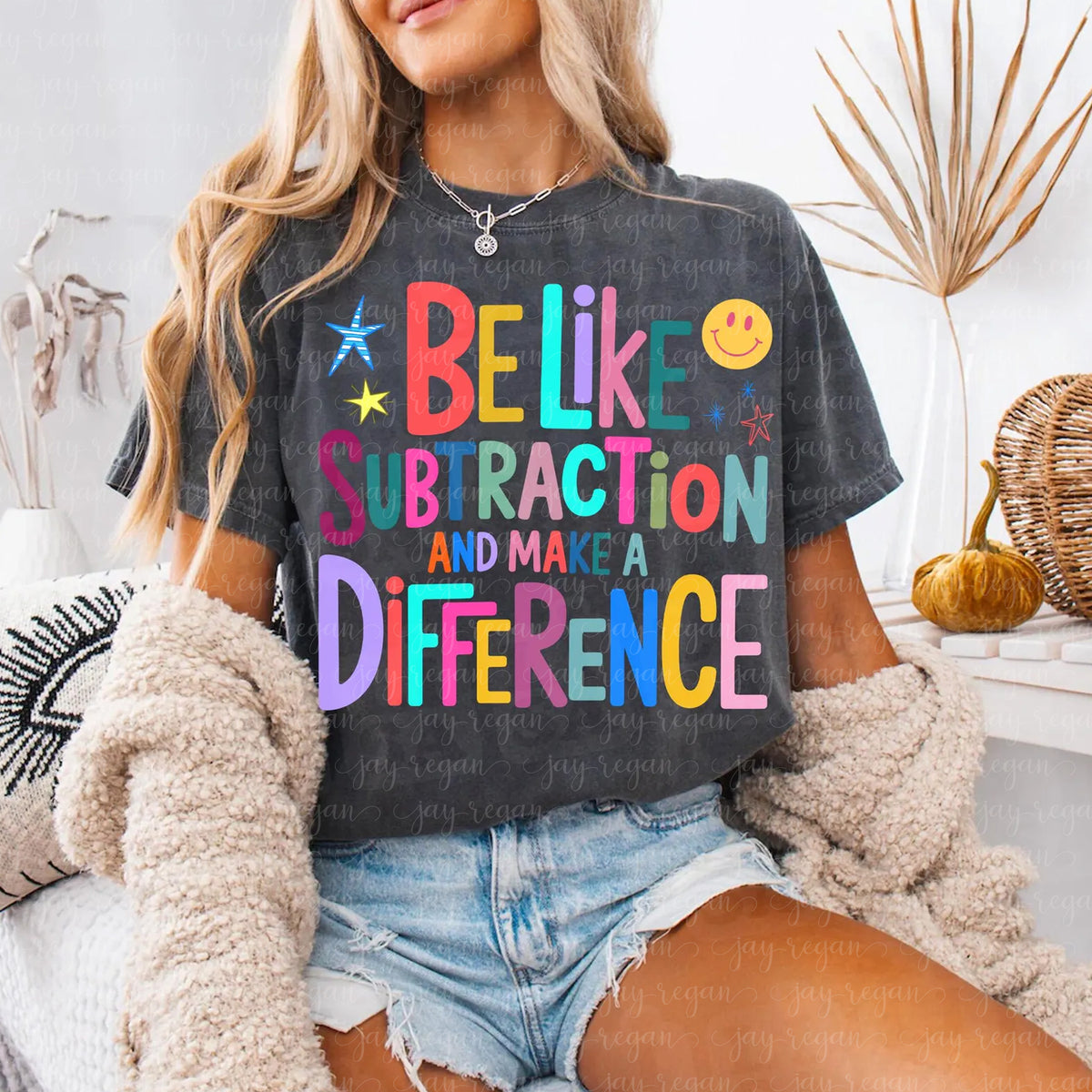 Be Like Subtraction - Charcoal