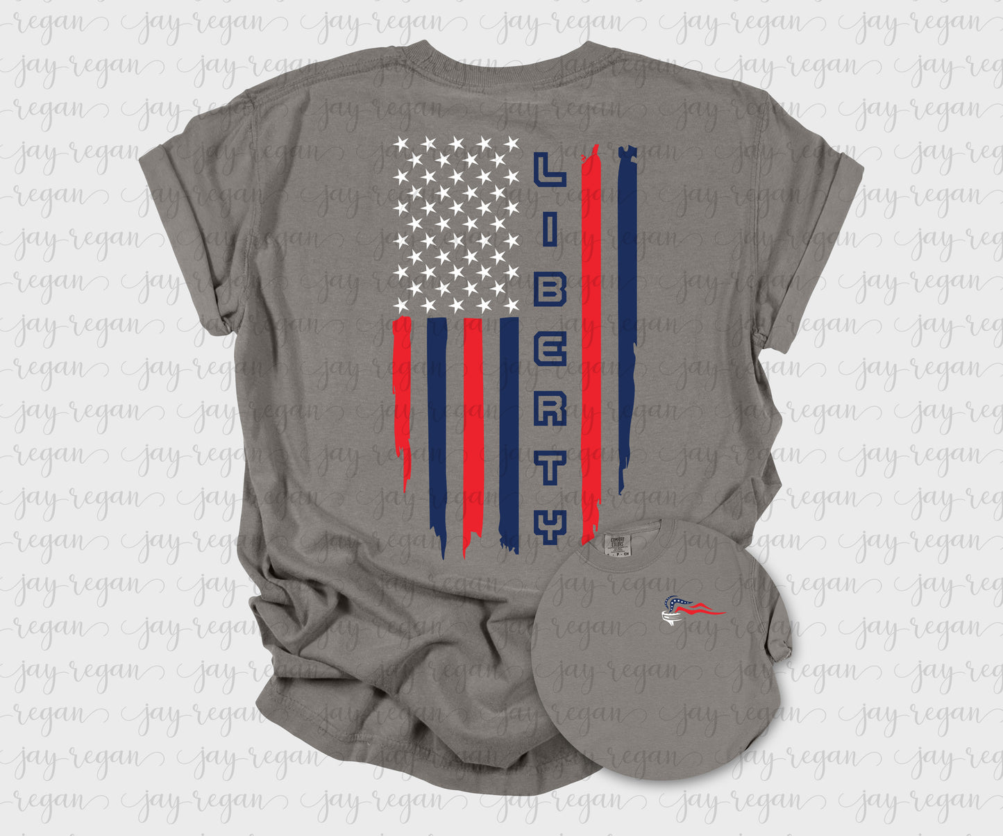 ADULT Distressed Liberty Flag