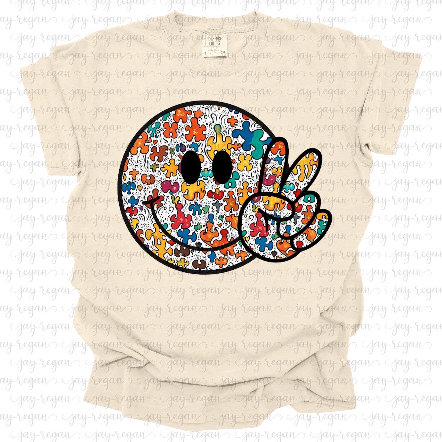 Puzzle Pieces Smiley Face