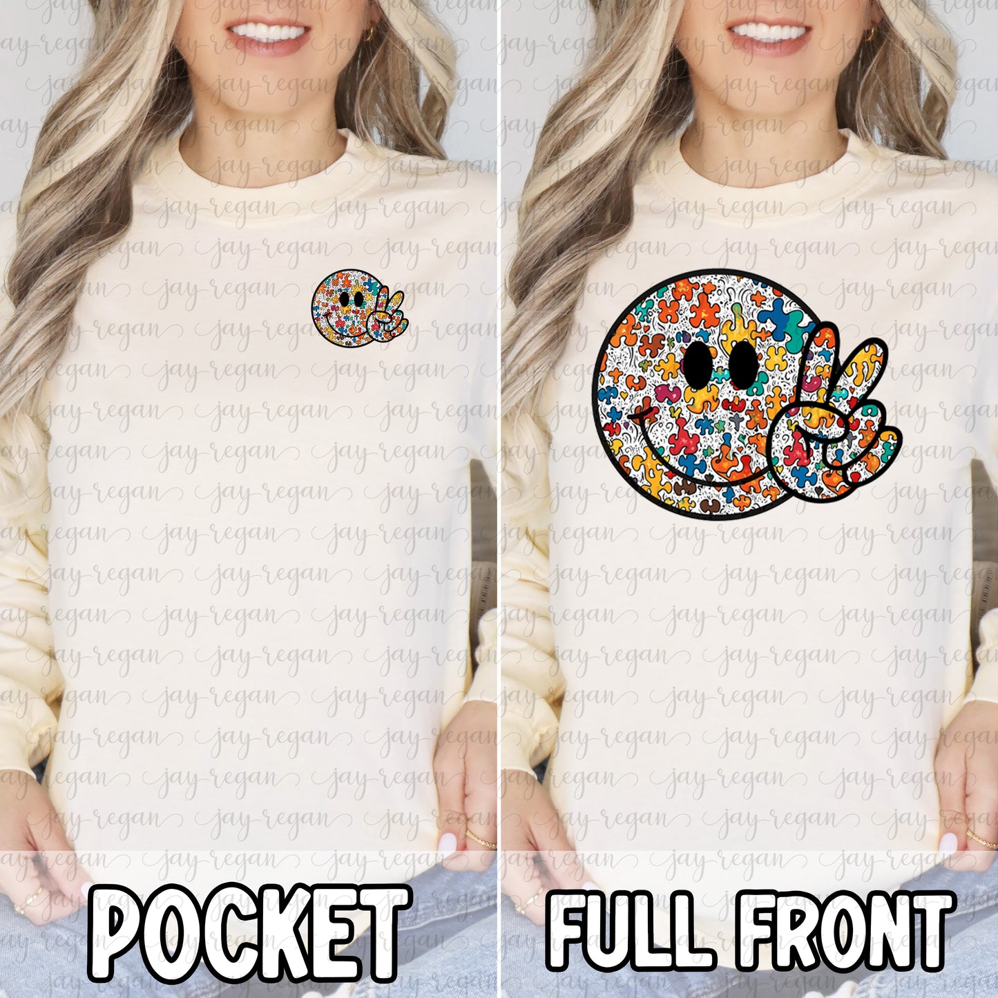Puzzle Pieces Smiley Face