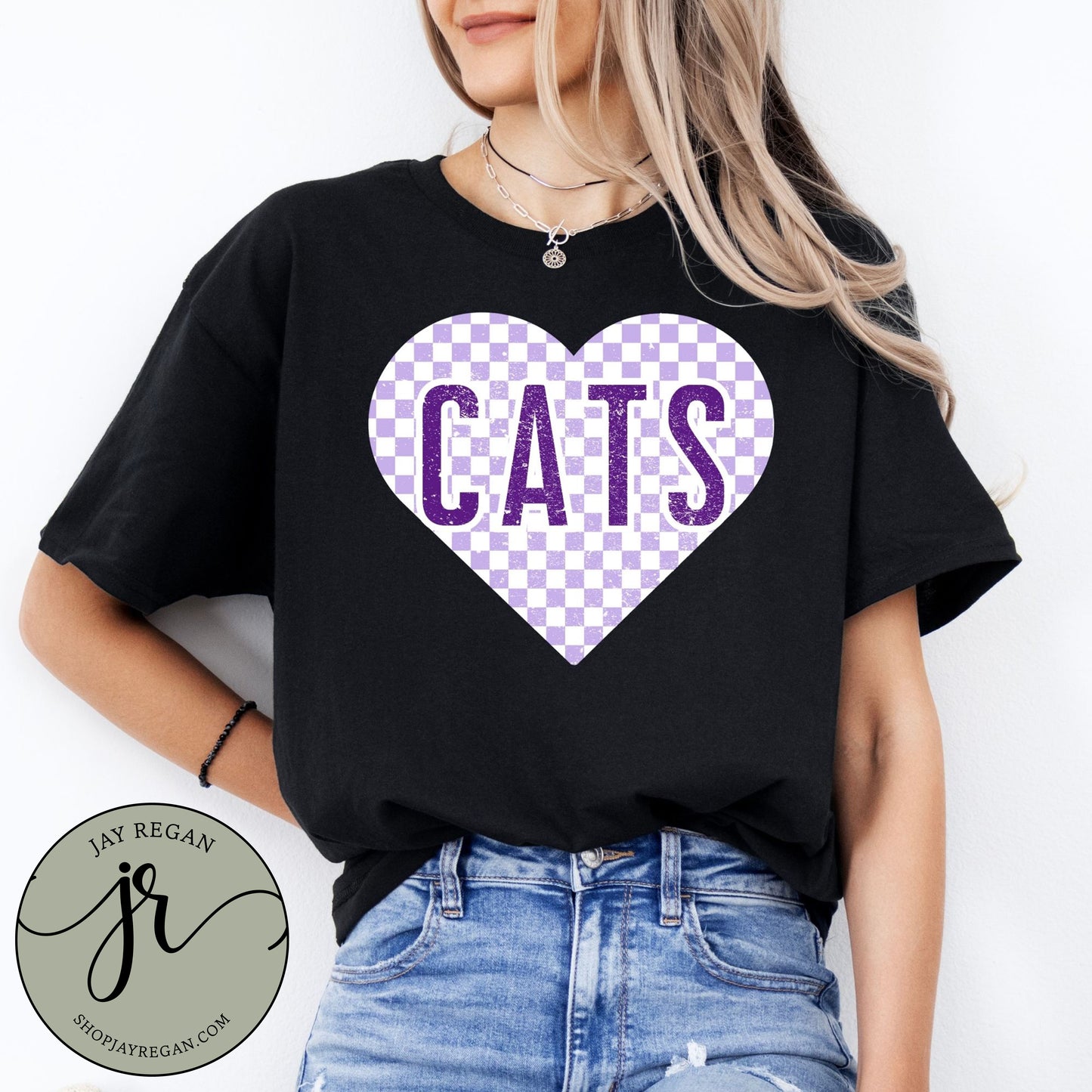 Checkered Heart Cats