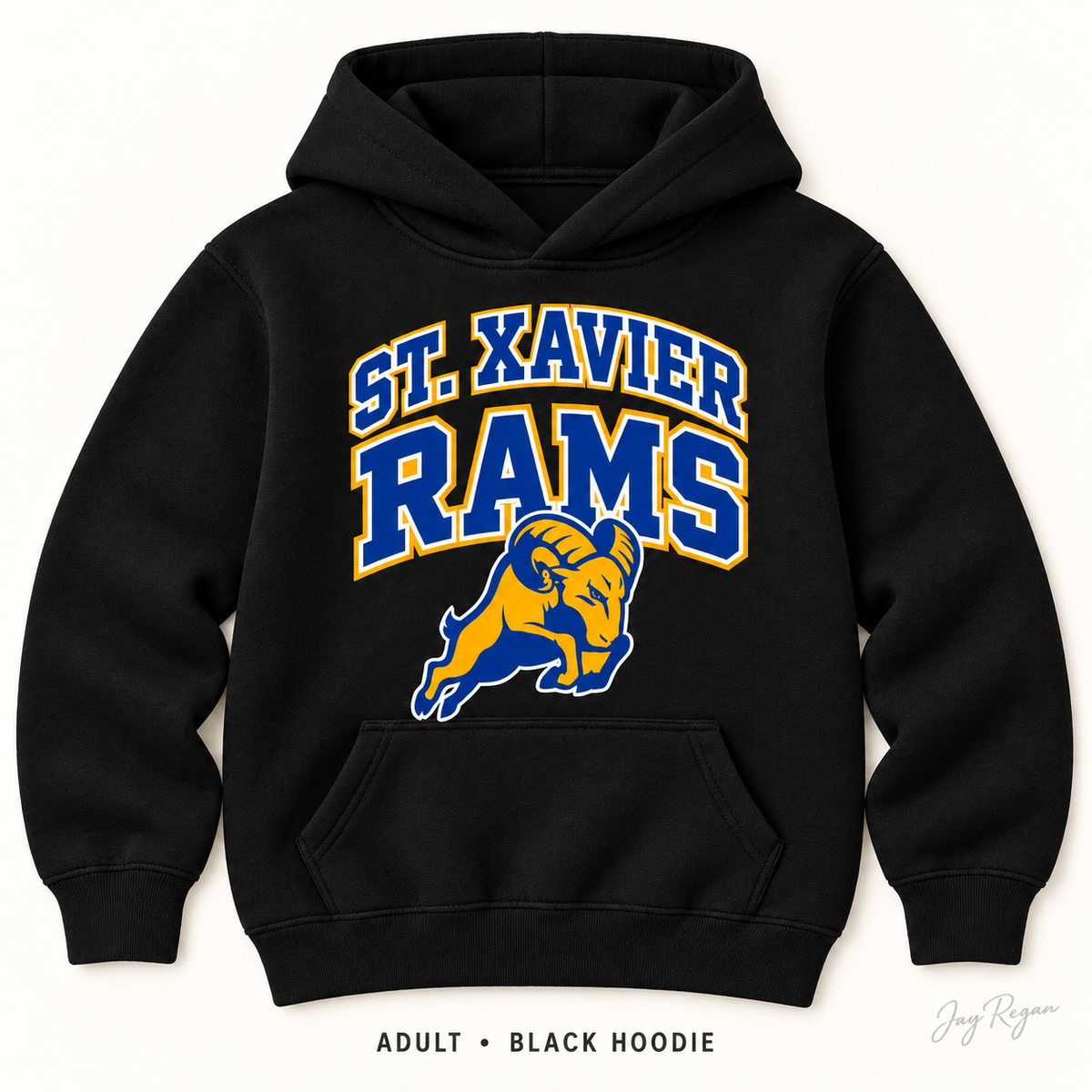 Classic Arch Hoodie — Adult Black