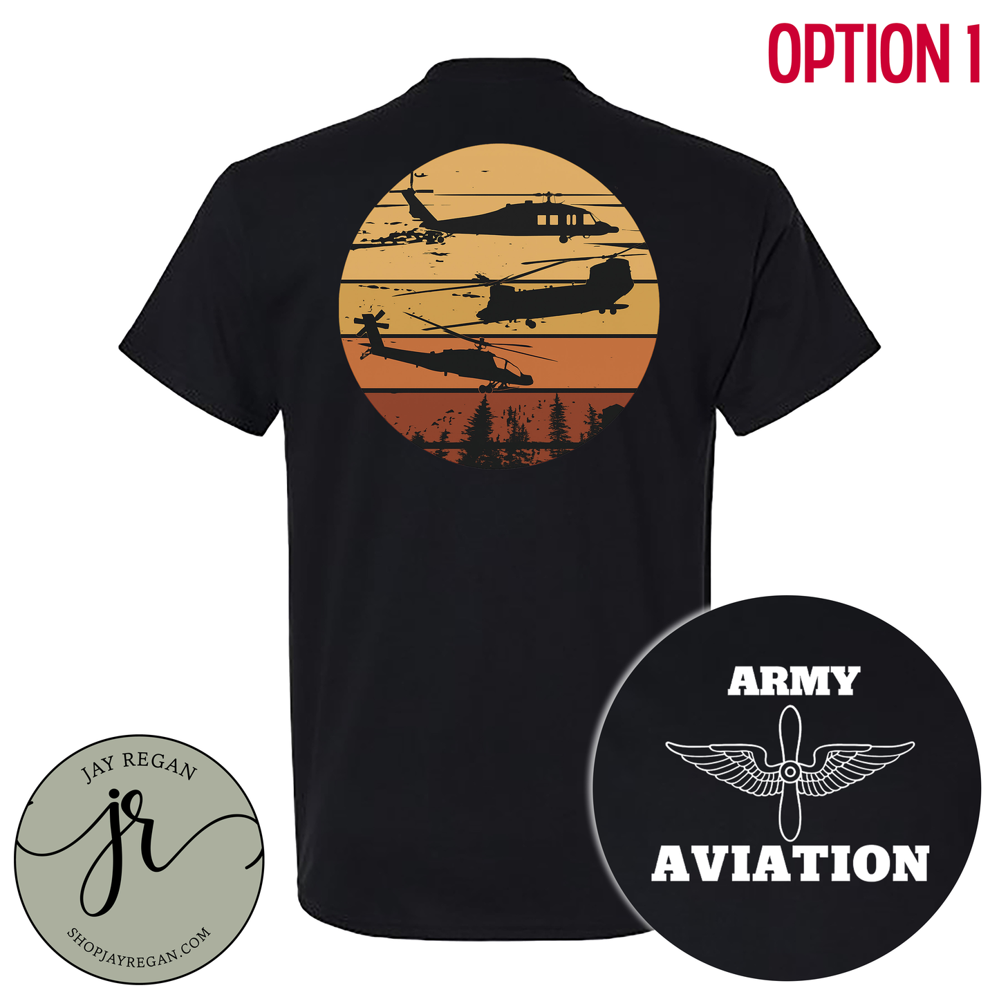 Retro Army Aviation Sunset