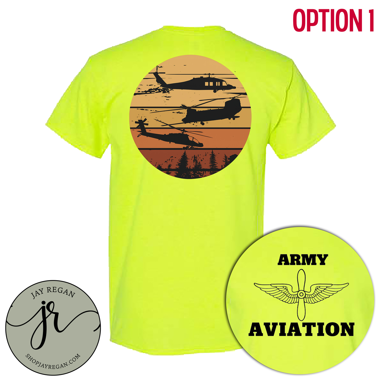 Retro Army Aviation Sunset