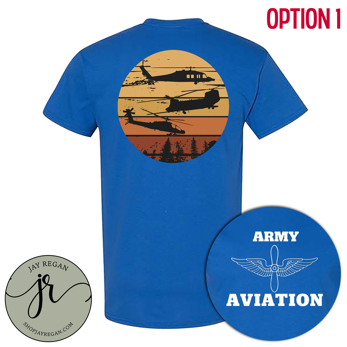 Retro Army Aviation Sunset