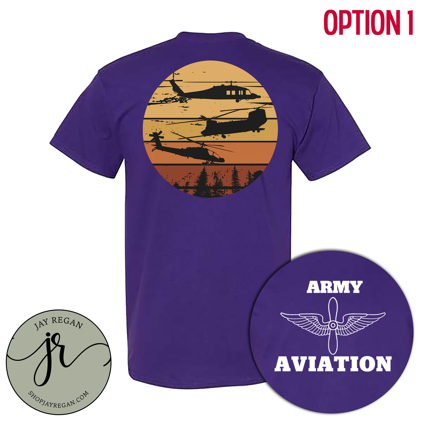 Retro Army Aviation Sunset