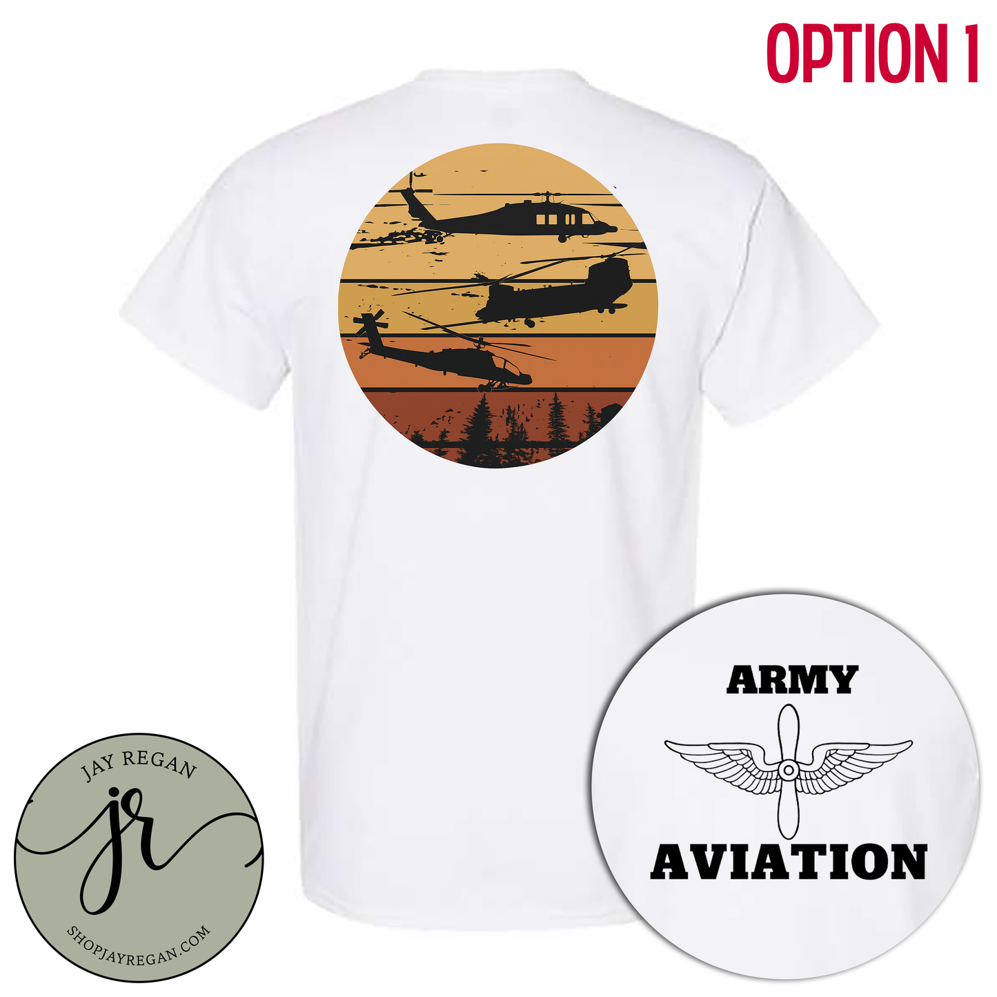 Retro Army Aviation Sunset