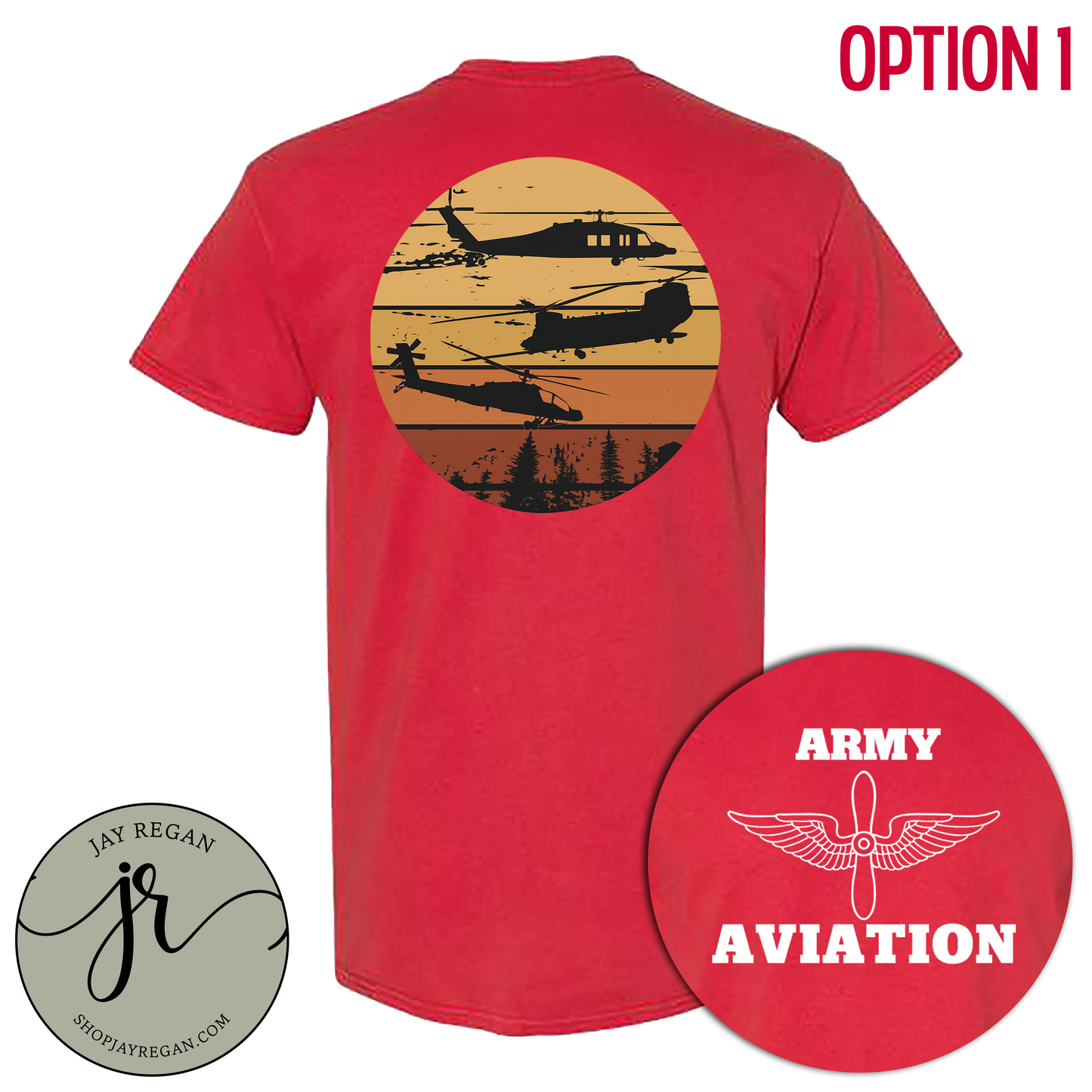 Retro Army Aviation Sunset