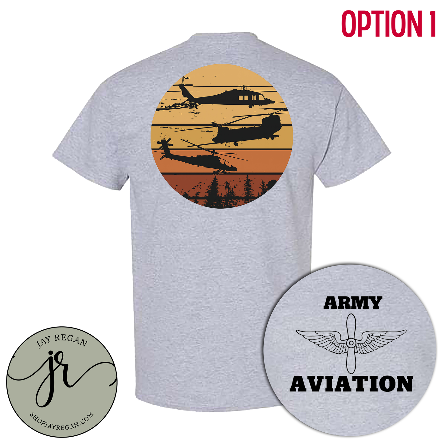 Retro Army Aviation Sunset