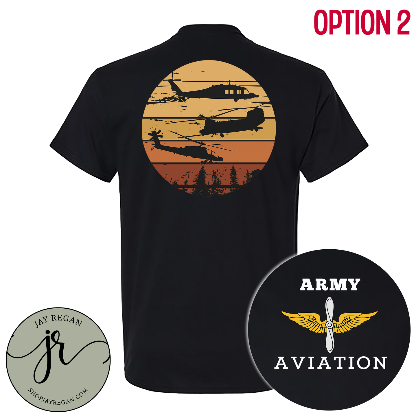 Retro Army Aviation Sunset