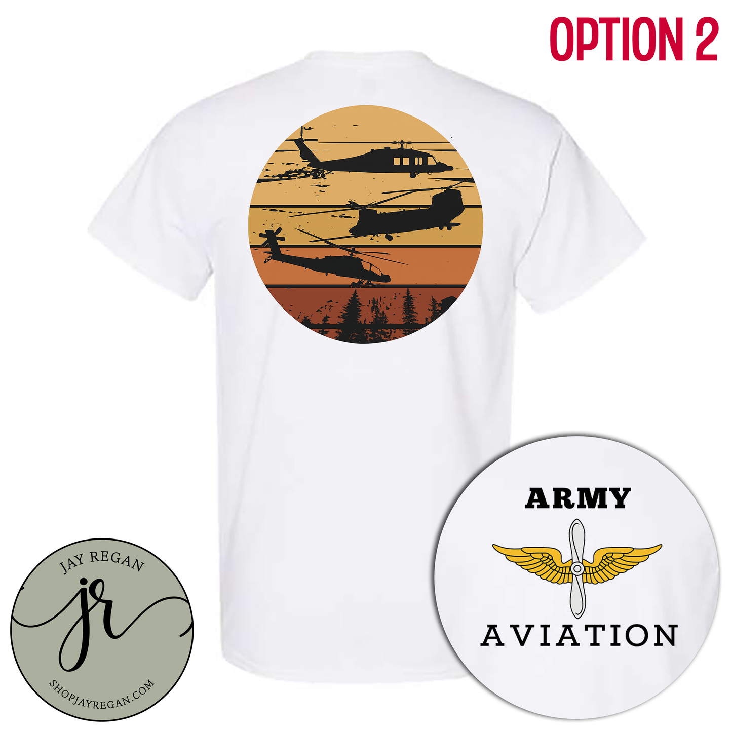 Retro Army Aviation Sunset
