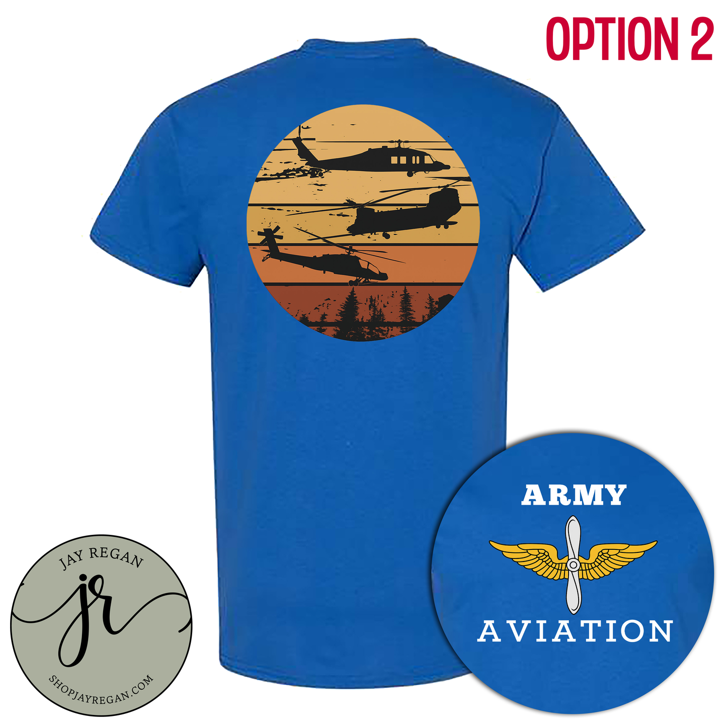 Retro Army Aviation Sunset