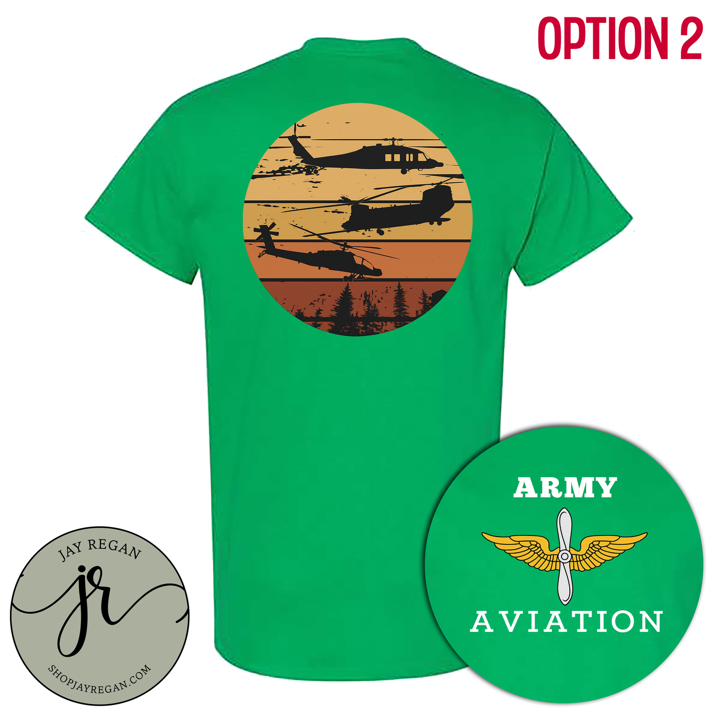 Retro Army Aviation Sunset