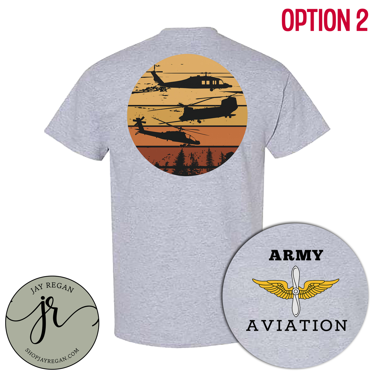 Retro Army Aviation Sunset