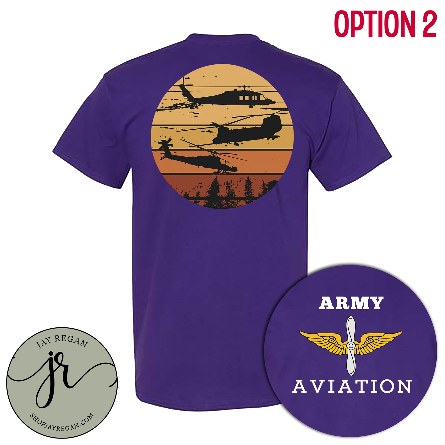 Retro Army Aviation Sunset