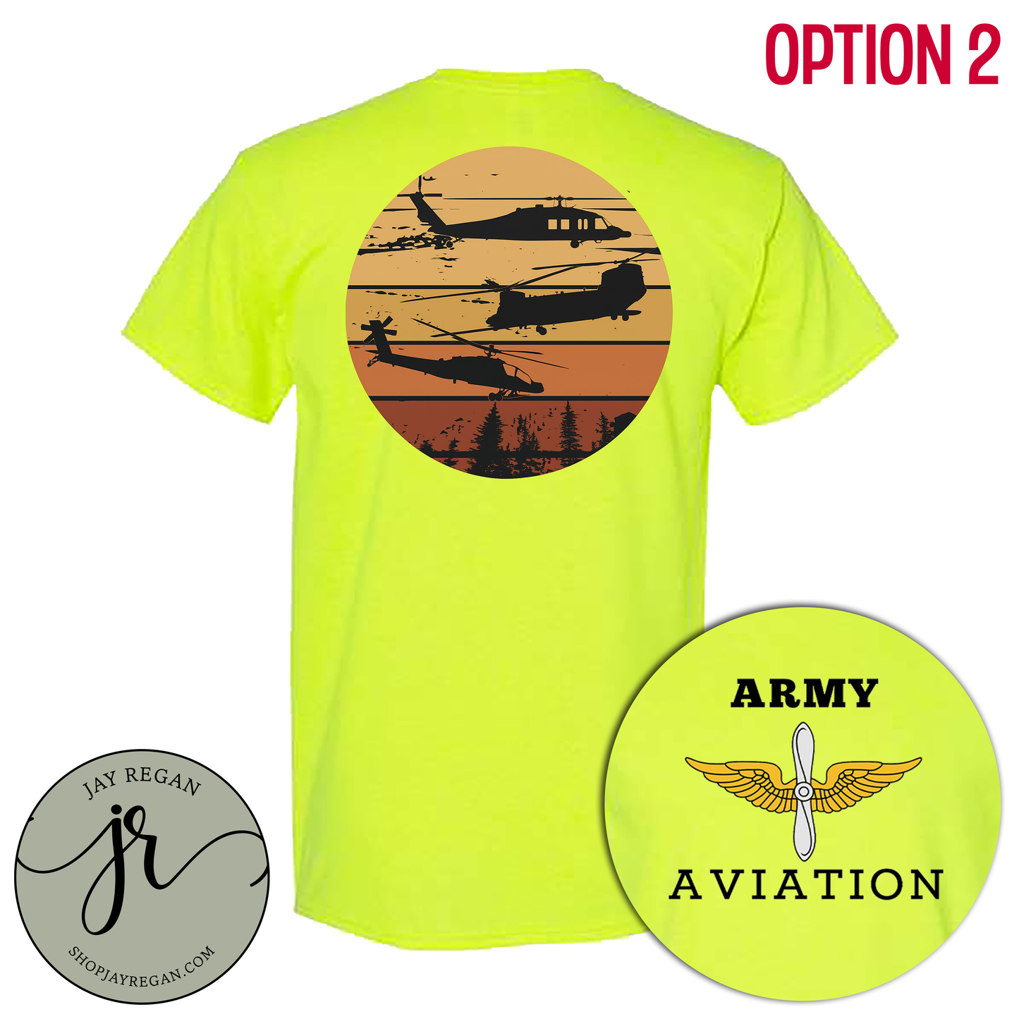 Retro Army Aviation Sunset