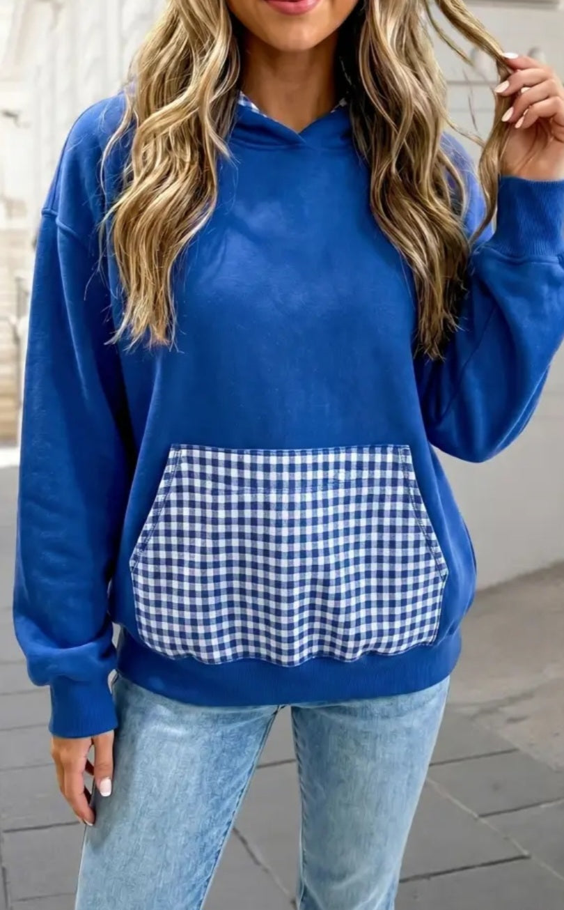 PREORDER Gingham Pocket Hoodie