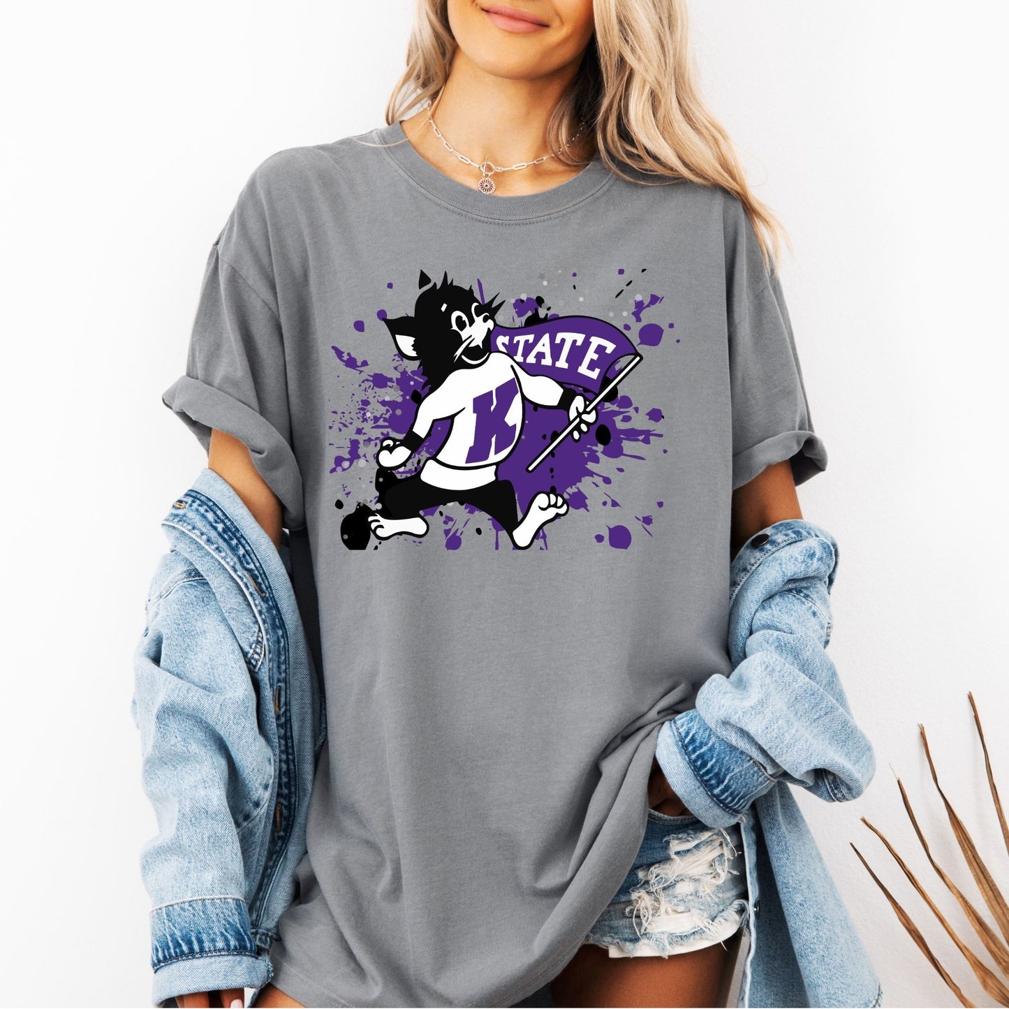 Wildcats K-State logo splatter