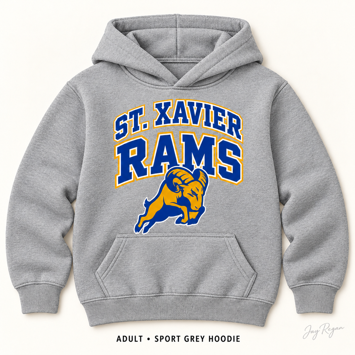 Classic Arch Hoodie — Adult Sport Grey