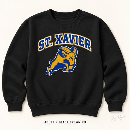 St. Xavier Arch Crewneck — Adult Black