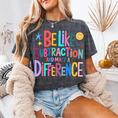 Be Like Subtraction - Charcoal