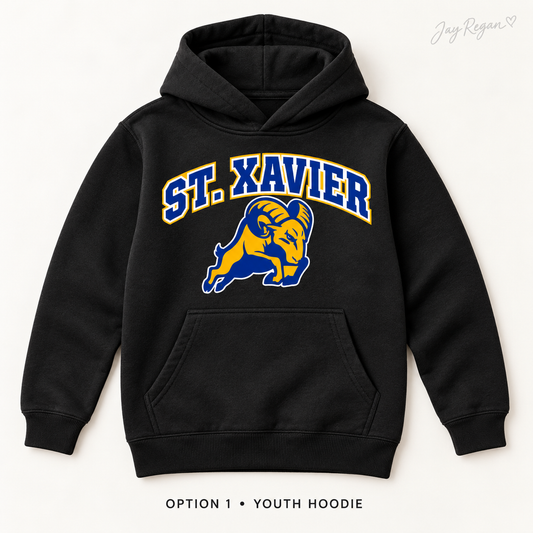 St. Xavier Arch Hoodie — Youth Black
