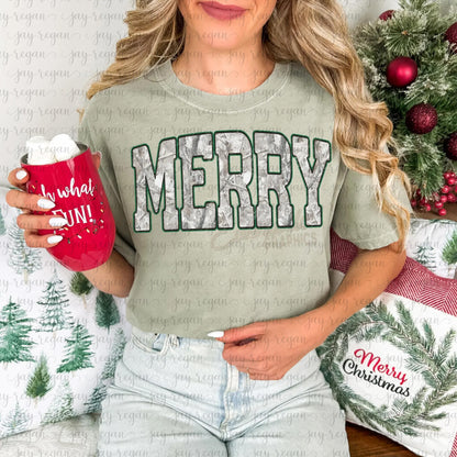 Camo Merry - Sage (Green Outline)