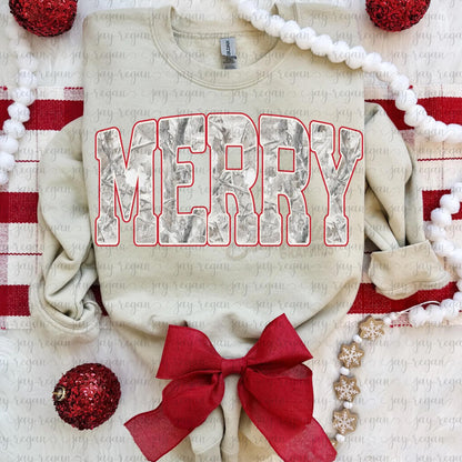 Camo Merry - Sand (Red Outline)