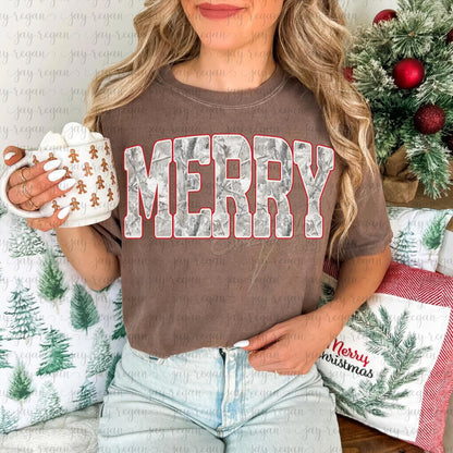 Camo Merry - Espresso (Red Outline)