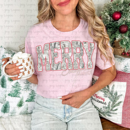 Camo Merry - Light Pink (Red Outline)