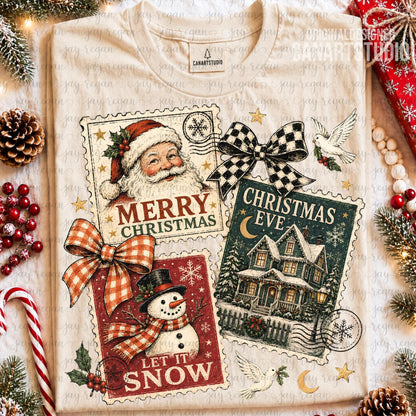 Christmas Postcard Collage - Sand