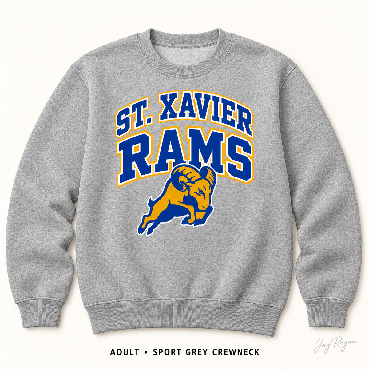 Classic Arch Crewneck — Adult Sport Grey