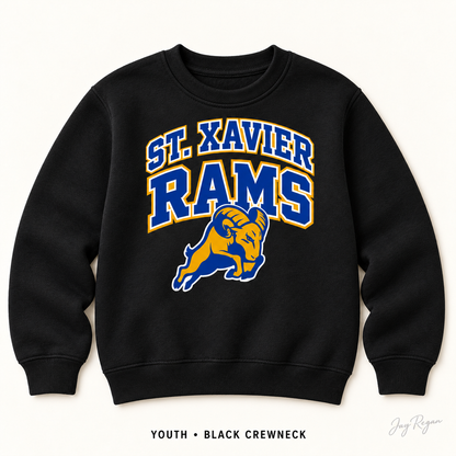 Classic Arch Crewneck — Youth Black