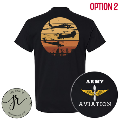 Retro Army Aviation Sunset