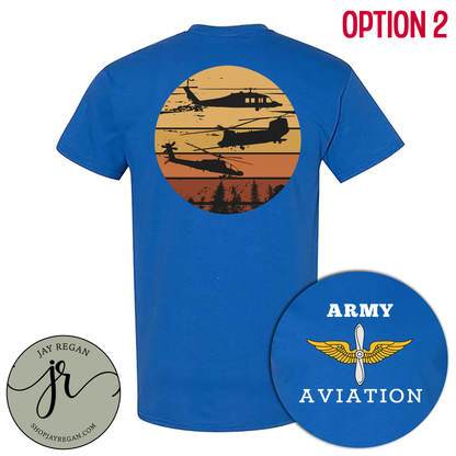 Retro Army Aviation Sunset
