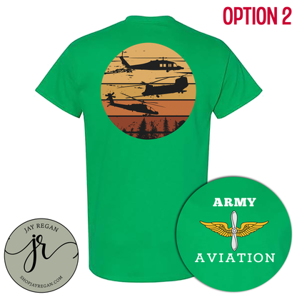 Retro Army Aviation Sunset