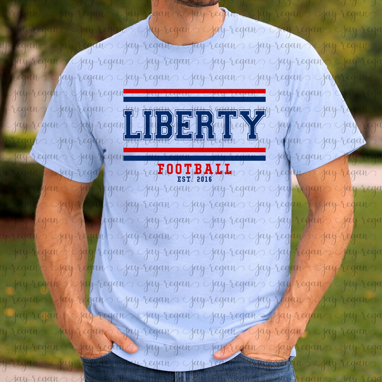 ADULT Liberty Football Stripes