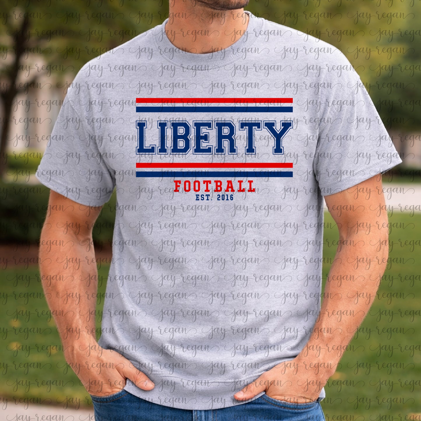 ADULT Liberty Football Stripes