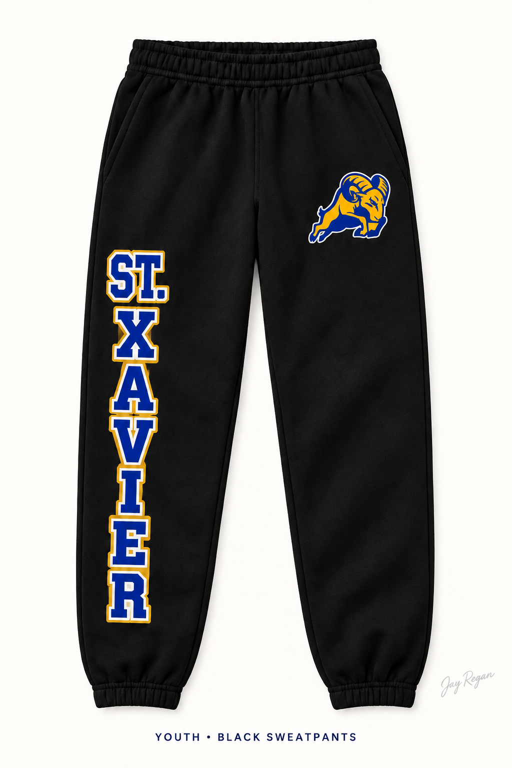St. Xavier Leaping Ram Sweatpants — Youth Black