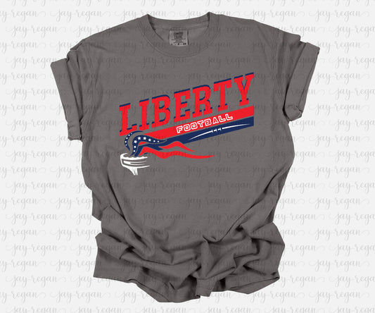 ADULT Liberty Football Pennant TSHIRT