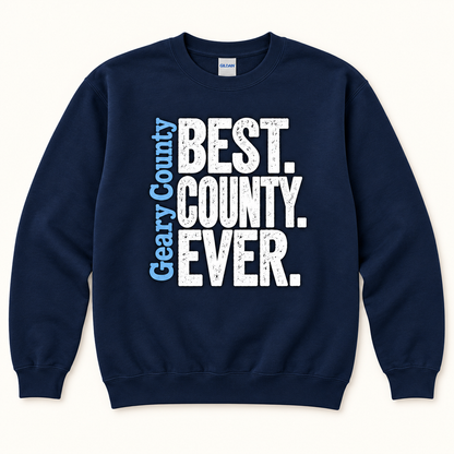 Geary County Best County Ever Crewneck — Navy