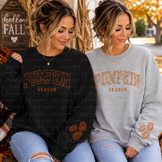 Pumpkin Season Embroidered Crewneck