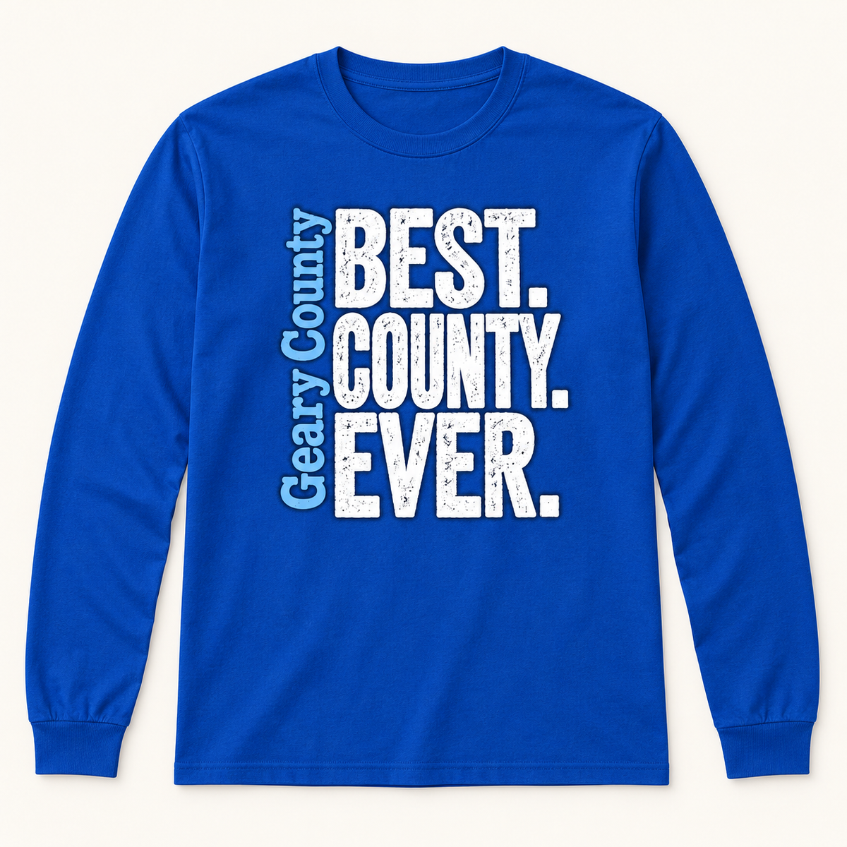 Geary County Best County Ever Long Sleeve — Royal