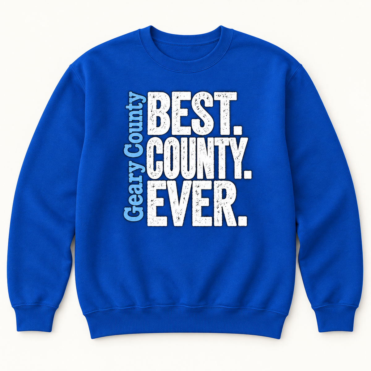 Geary County Best County Ever Crewneck — Royal