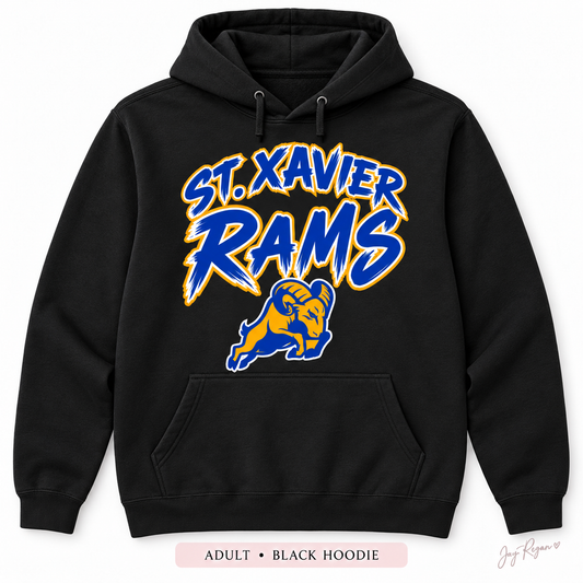 Brush Script Hoodie — Adult Black