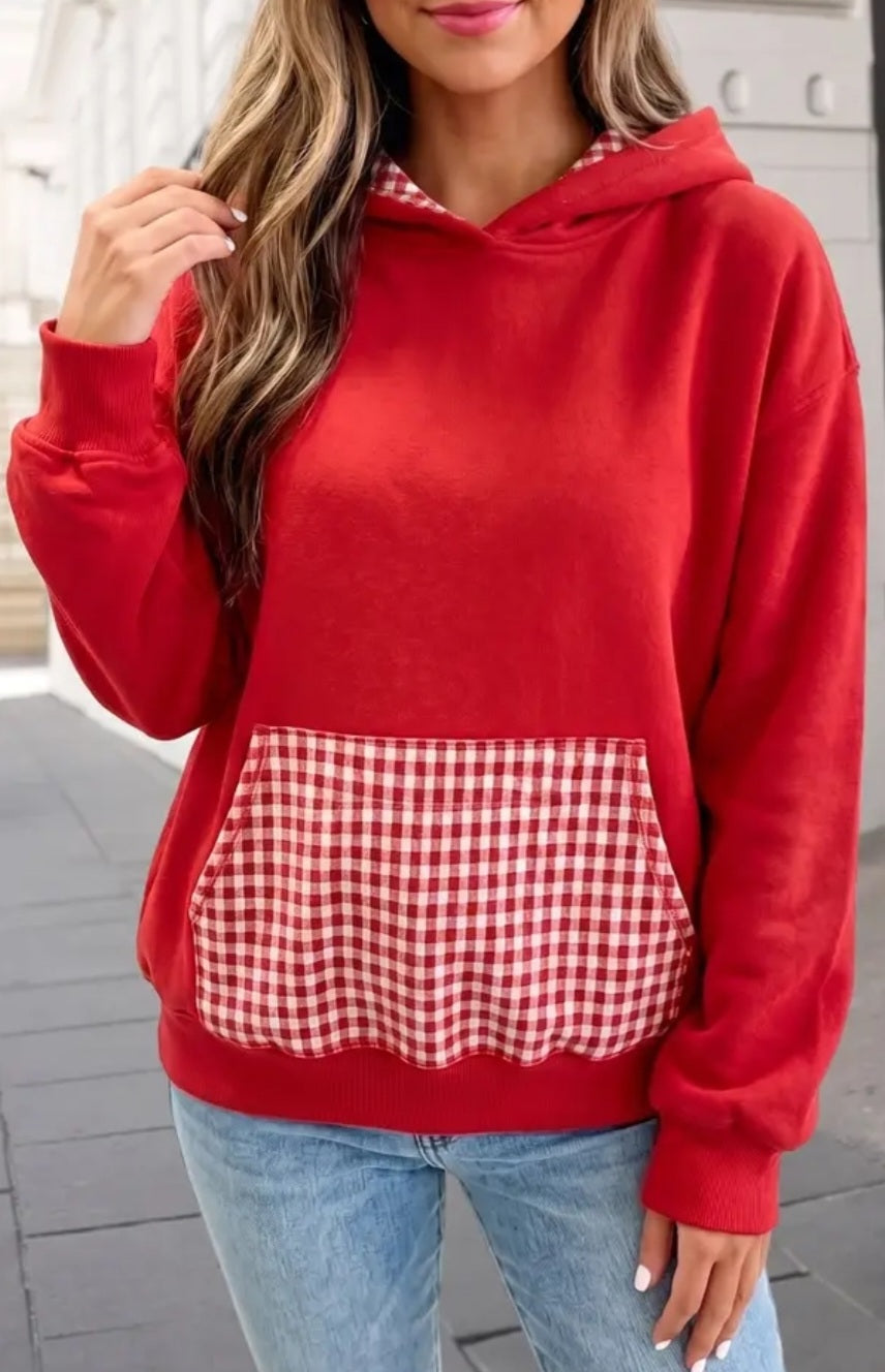 PREORDER Gingham Pocket Hoodie