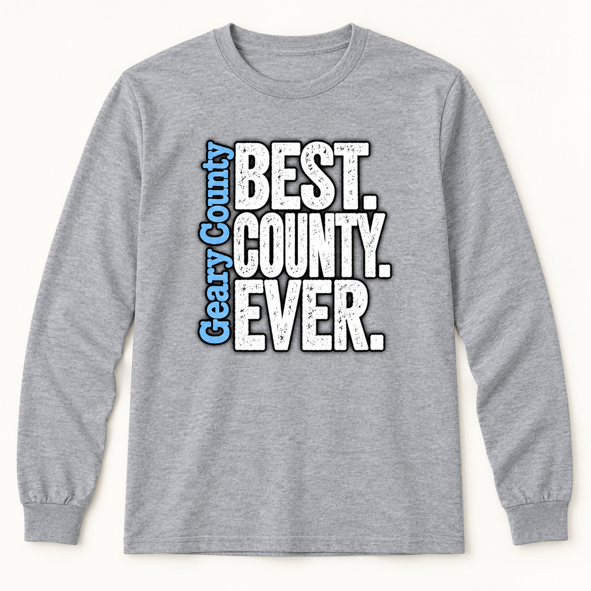 Geary County Best County Ever Long Sleeve — Sport Grey