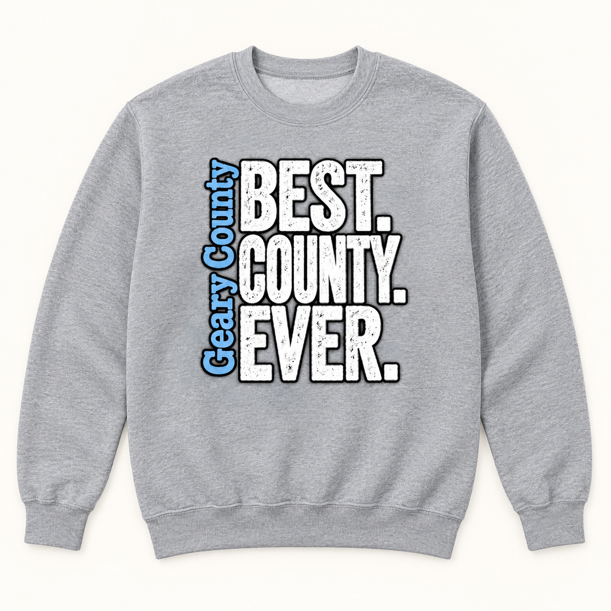 Geary County Best County Ever Crewneck — Sport Grey